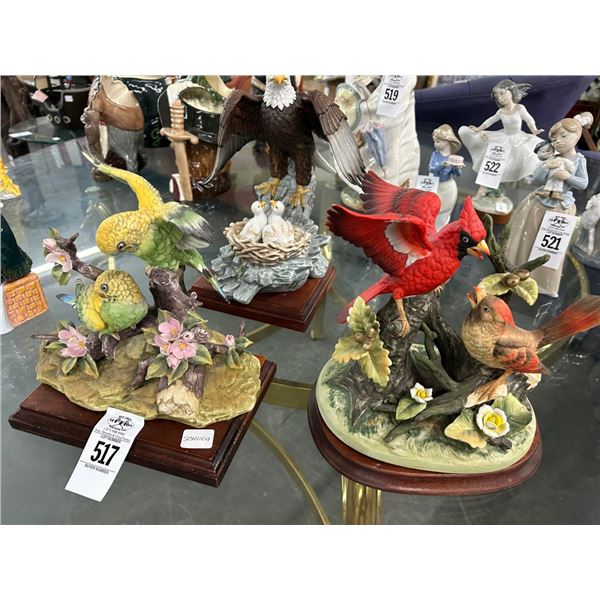 3-Ethan Allen Audubon Style Bird Décor - 3 X $