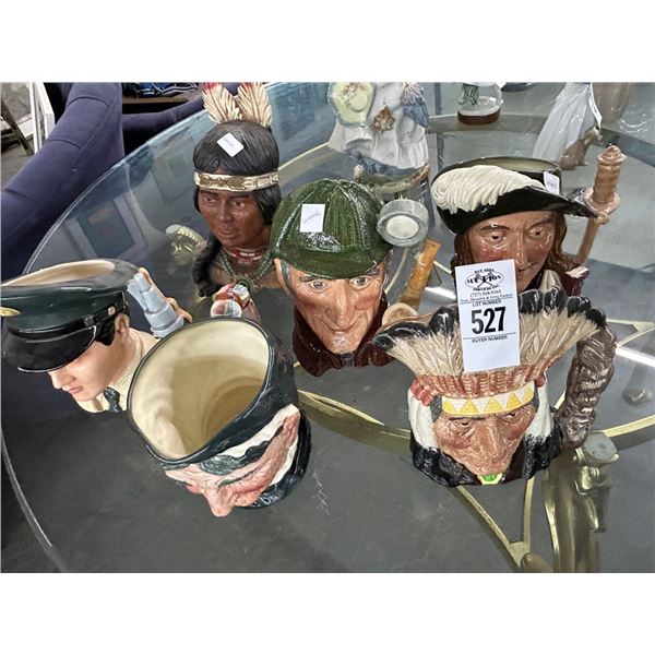 6-Royal Doulton Toby Mug/Indian Bust - 6 X $