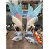Image 1 : Colorful Carved Heron/Fish Décor - 4 Pc.