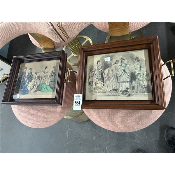 Ornate Provincial Inlay Trays - Pair