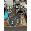 Image 1 : Grinder, Asst. Cookware, Mixing Bowls, Stock Pot, Braising Pan, Pyrex