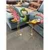 Image 1 : Metal Painted Flamingo 30"  Standing Décor - 2