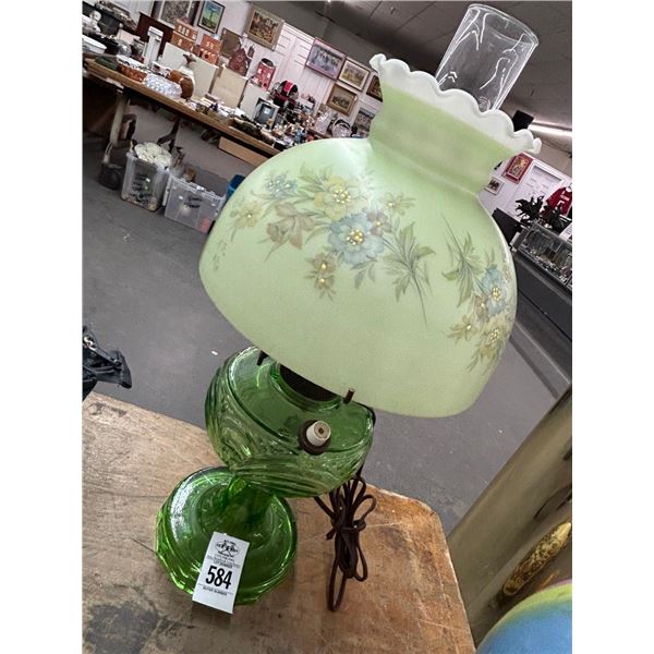 Vintage Electrified Oil Lamp Vaseline ?