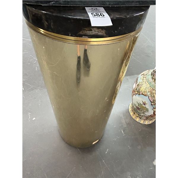 Brass Base Marble Top Pedestal
