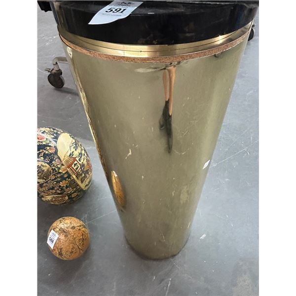 Brass w/Marble Top Pedestal