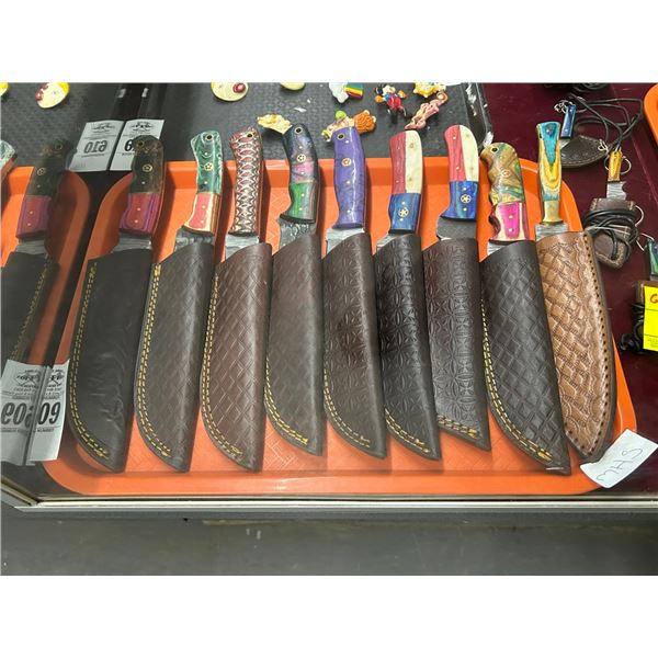 9-Custom Knife w/Sheath - 9 X $