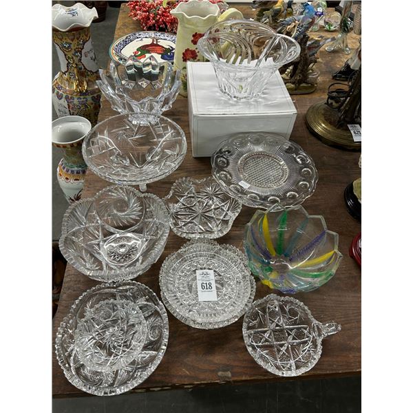 Crystal/Pressed/Art Glass Bowls - ALL
