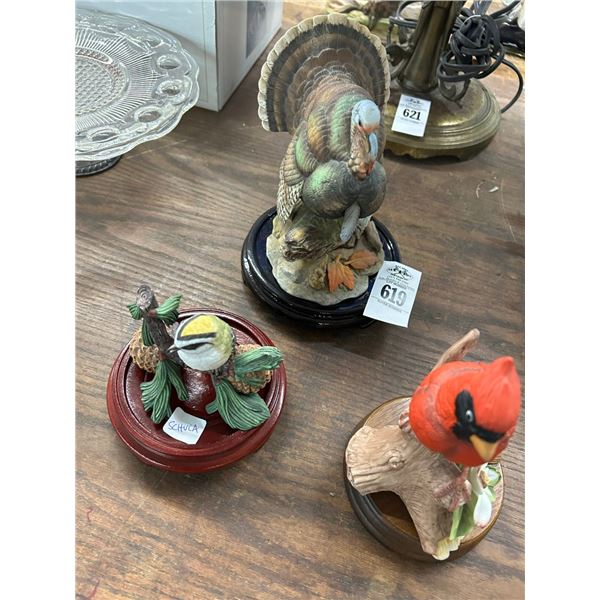 Lenox/Andrea/Audubon Style Bird Figurines - 3
