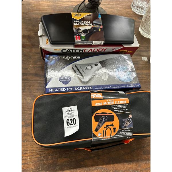 Auto Vac, Heated Ice Scraper, Storage Caddy