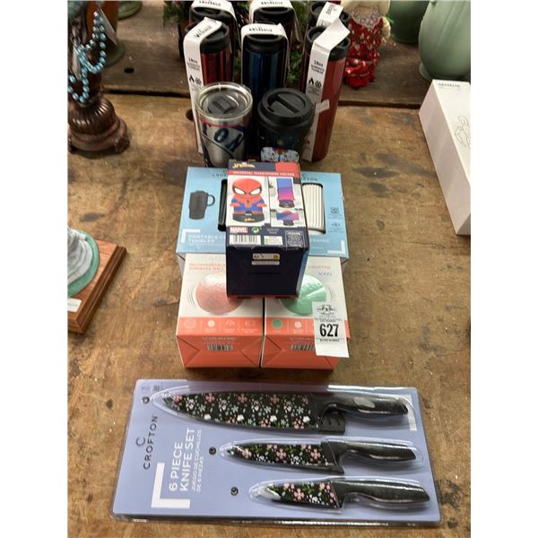 Massage Balls, Tumblers, Floral Knife Set