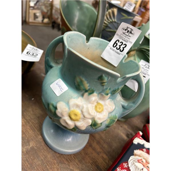 Roseville Blue Floral Urn