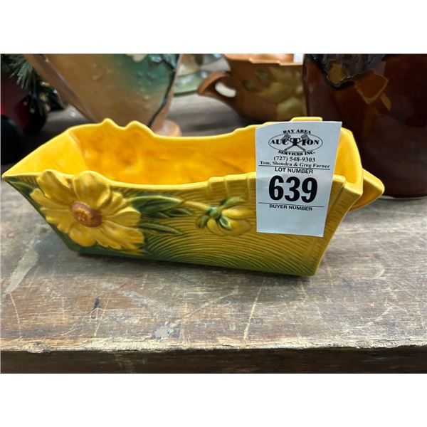 Roseville Yellow Floral Bowl