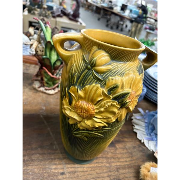 Roseville Yellow Floral Vase
