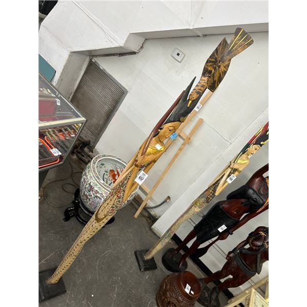 6' Carved African Woman w/Bird