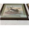 Image 1 : Framed Ducks Wall Art Artist Signed - 24"  X  30"