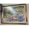 Image 1 : Framed Wall Art Loews Monti Carlo by Leroy Neiman - 20"  X  30"