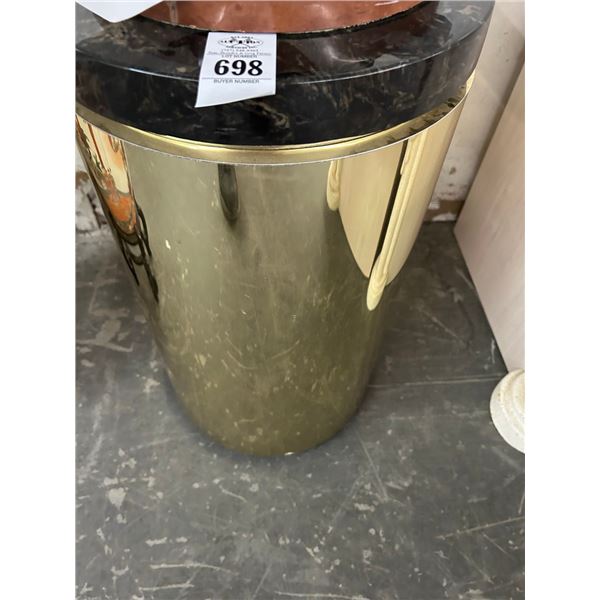 Brass Trim w/Marble Top 2' Pedestal