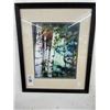 Image 1 : Framed Forest Watercolor Signed Canelaria - 14"  X  18"