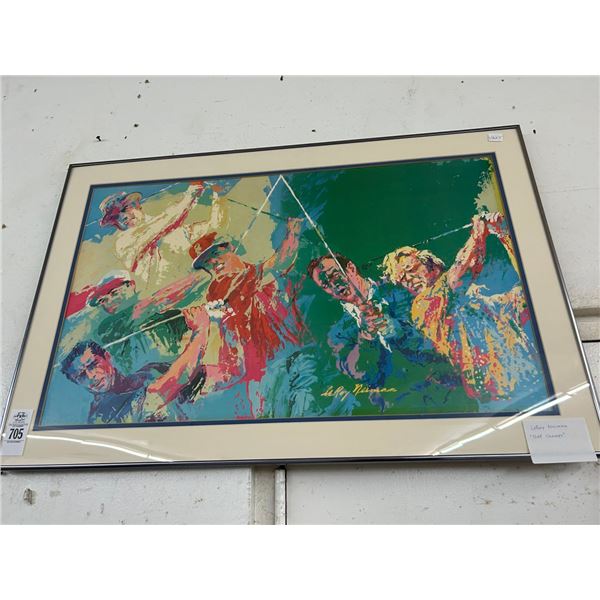 Framed Wall Art Golf Champs by Leroy Neiman - 24"  X  30"