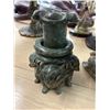 Image 3 : Jade Figural Carved Candlestand, Woman Figural Dish