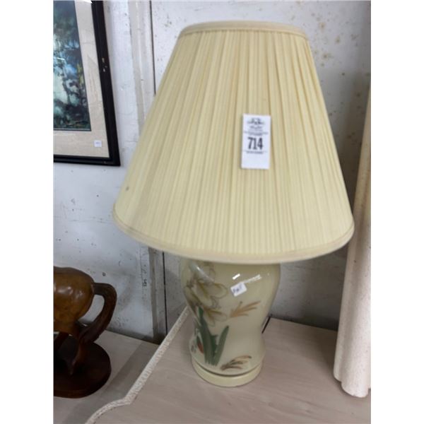 Oriental Floral Lamps - Pair