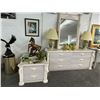 Image 1 : Bone Cast Trim Dresser/Mirror/Nightstands Set