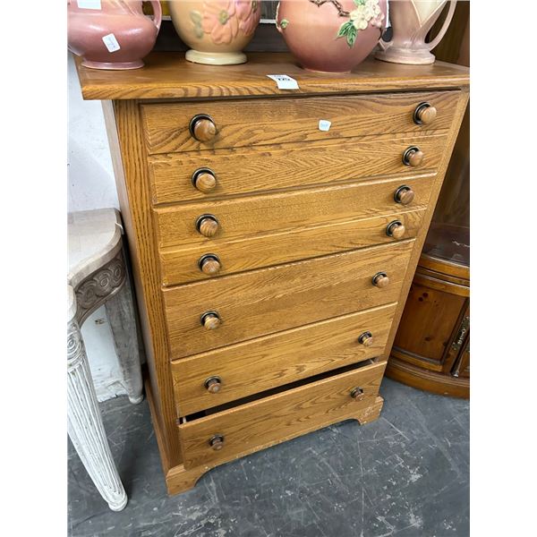 Oak Style 5 Drawer Chest
