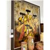 Image 1 : Framed Oil On Canvas Spanish Bull Fighters - Signed Cando - 30"  X  40"