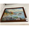 Image 1 : Framed Oil On Board Sea Scape - Artist Signed