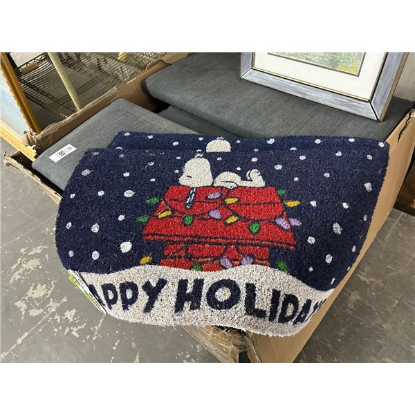 Snoopy Happy Holidays Door Mat - Pair