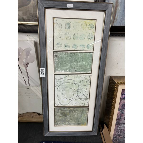 Framed Abstract Wall Art - 15"  X  40"