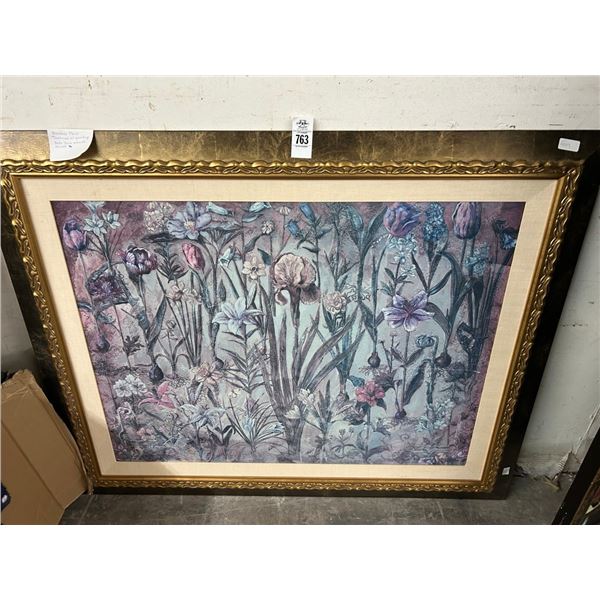 Textured Oil Painting on Board Bombay Floral