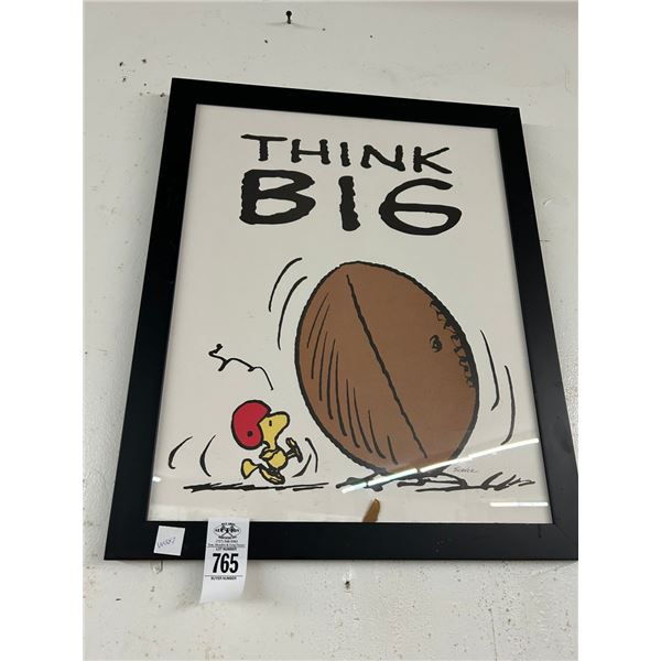 Think Big Peanuts Woodstock Wall Art - Signed Schultz - 16"  X  20"