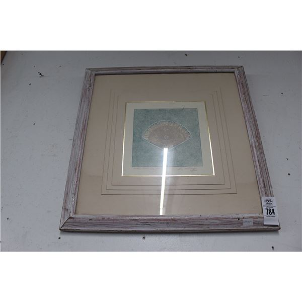 Framed Summer Fan III Artist Signed