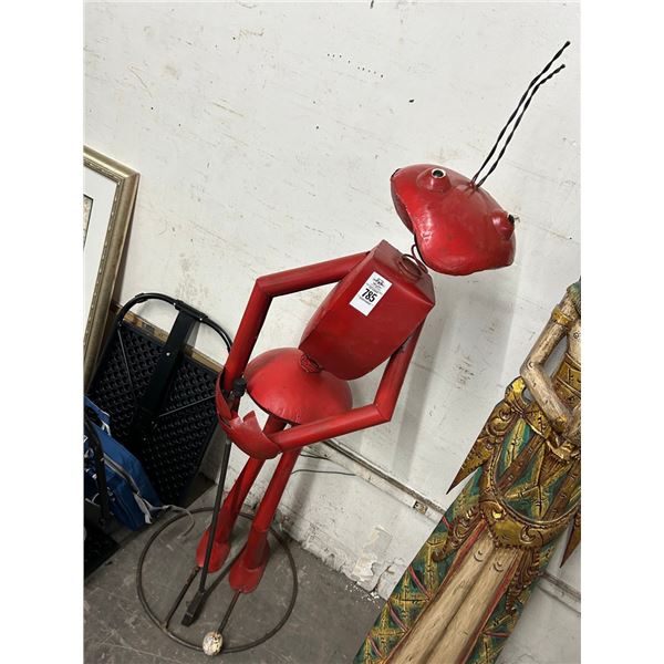 Red Metal Grasshopper Golfer - 4'