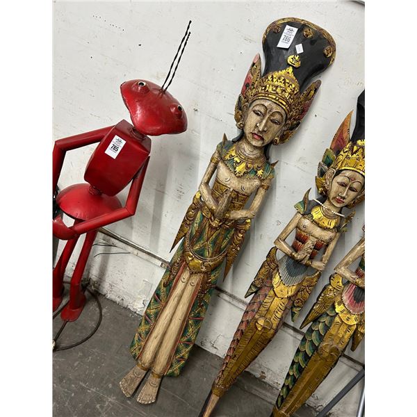 Tibetan Carved Woman - 5'