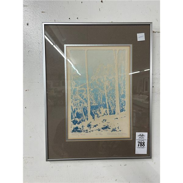 Framed Wall Art February Frost - Signed Wieland - 15"  X  18"