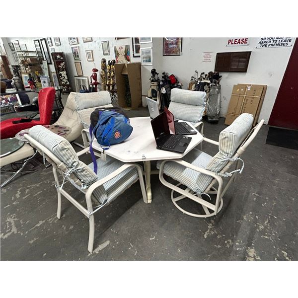 Octangular Patio Dining Set w/4 Chairs