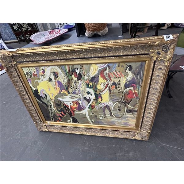 Ornate Framed Wall Art La Bistro Cafe - Signed Maimon