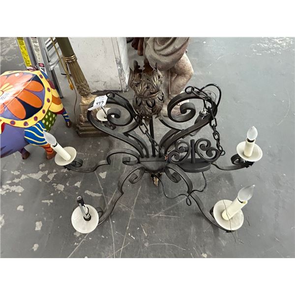 Ornate 6 Light Chandelier - (Some Damage)