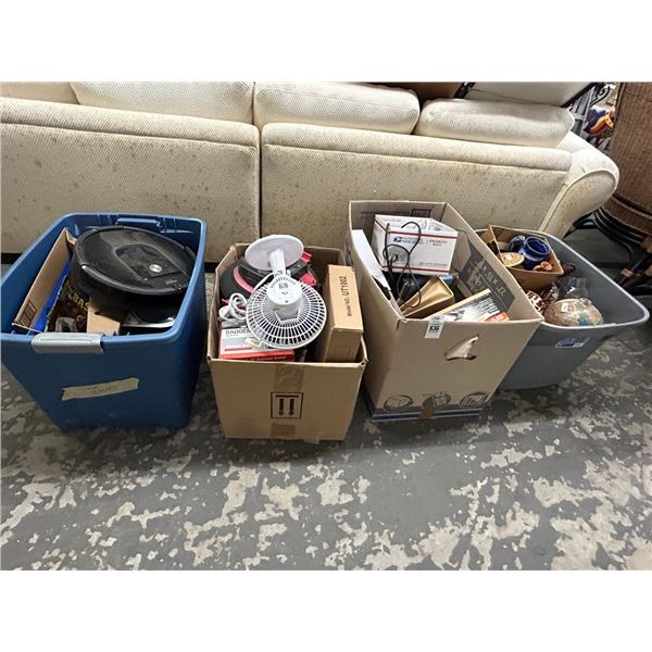 Bins 4 w/Asst. Home Goods/Décor