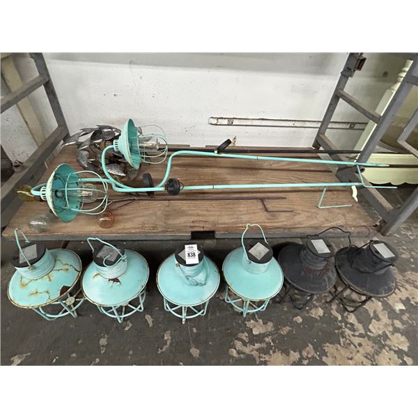 Metal Patio Hanging Lanterns, Solar Lights, Patio Windmill