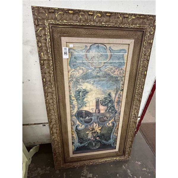 Large Ornately Framed Wall Art - 30"  X  48"