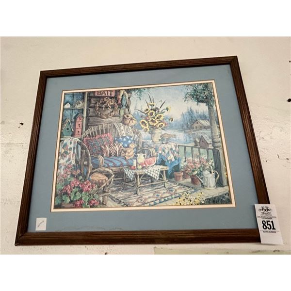 Framed Lakeside Porch Wall Art - 16"  X  20"