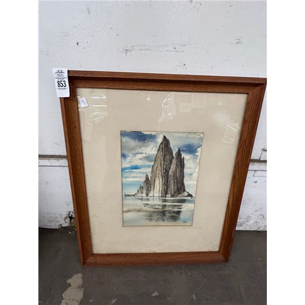 Framed Sea Scape Wall Art - 18"  X  20"