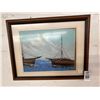 Image 1 : Framed Tall Ships Wall Art - 15"  X  18"