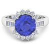 Image 2 : 14KT White Gold 2.57ct Tanzanite and Diamond Ring