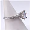 Image 2 : Plated 14KT White Gold 3 Ct VVs1 Rainbow Fire Moissanite Ring
