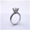 Image 3 : Plated 14KT White Gold 3 Ct VVs1 Rainbow Fire Moissanite Ring
