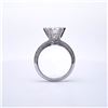 Image 5 : Plated 14KT White Gold 3 Ct VVs1 Rainbow Fire Moissanite Ring
